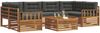 vidaXL Outdoor-Sofagarnitur mit Kissen 7 pcs Natur und Anthrazit 3373092 Bild 3