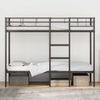 vidaXL Etagenbett ohne Matratze Schwarz 80x200 cm Stahl 42000320 Bild 3