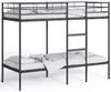 vidaXL Etagenbett ohne Matratze Schwarz 80x200 cm Stahl 42000320 Bild 4