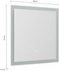 Badmöbelset Taifun 60cm 2 tlg. Waschtisch & LED Spiegel weiss hochglanz : Weiss hochglanz Bild 5