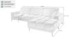 Massivart® Ecksofa MARISOL Cord grau, beige, rost, grün / 286 cm / Cordsofa, Kopfteilverstellung / Sitztiefenverstellung / Nosagunterfederung Bild 2