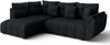 AX LIVING Couch mit Bettfunktion Corleone schwarze Ecksofa in L Form Bild 2