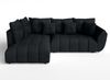 AX LIVING Couch mit Bettfunktion Corleone schwarze Ecksofa in L Form Bild 5
