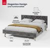 FDM Polsterbett ZUZA modern mit Bettkasten MADE IN EU - mit hochwertigem Velours Bezug (verfügbar 120x200 140x200 160x200 180x200cm, Bettrahmen, Bett, mit großen gepolsterten Kopfteil, ohne Matratze, Lattenrost aus Holz), ohne Matratze, Lattenrost aus ... Bild 2
