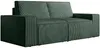 Vente-unique - AMELIA Sofa SamtStoff Grün - B 95 cm x H 85 cm x L 210 cm Bild 3
