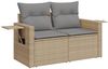 vidaXL 8-tlg. Garten-Sofagarnitur mit Kissen Beige Poly Rattan 3224694 Bild 4
