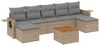 vidaXL 8-tlg. Garten-Sofagarnitur mit Kissen Beige Poly Rattan 3224694 Bild 2