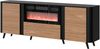 Kommode Volkiro 200 EF mit Kamin, 2 Drehtüren und Klappe (Farbe: Schwarz / Nuss) Bild 3
