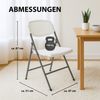 2x Klappstuhl 150 kg ergonomische Sitzform Gartenstuhl wetterfest Campingstuhl Balkonstuhl in weiß Bild 3