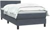 vidaXL Boxspringbett mit Matratze Dunkelgrau 80x210 cm Samt 3316186 Bild 3