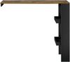 Bartisch Bromölla 120x45x106 cm Schwarz/Eiche dunkel en. casa Bild 2