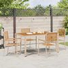 Garten Stapelstühle 4er Set, Balkonstuhl Braun und Beige 54 x 56 x 90 cm Bild 3