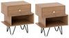 COSTWAY Nachttisch (2-St), 2er Set, mit Schublade & offenem Fach Bild 4