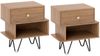COSTWAY Nachttisch (2-St), 2er Set, mit Schublade & offenem Fach Bild 5