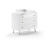 BILLY Babyzimmer-Set, best. aus Kommode, Wickelaufsatz, Babybett 60x120 cm u. Kleiderschrank 2-trg, MDF Satin Weiß lackiert Bild 3