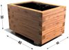 Mega-Holz Pflanzkübel Blumenkasten Pinie lasiert - Pflanzkübel für Garten, Balkon & Terrasse, Rechteck Kräuterbeet 40 x 40 x 30 cm Wettergeschützt Bild 2