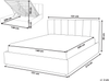 Bett mit Stauraum DREUX Samtstoff Taupe 140 x 200 cm Bild 2