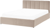 Bett mit Stauraum DREUX Samtstoff Taupe 140 x 200 cm Bild 5