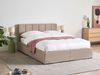 Bett mit Stauraum DREUX Samtstoff Taupe 140 x 200 cm Bild 3