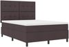 vidaXL Boxspringbett mit Kopfteil Dunkelbraun 140 x 200 cm Stoff 3339395 Bild 5