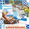KESSER® Mosaiktisch Bistrotisch Blumenhocker Rund 60x34cm Metall Mosaik Beistelltisch Balkontisch Gartentische Terrassentisch Balkon Steinmosaik Garten Gartentisch Indoor Outdoor Asteri Bild 4