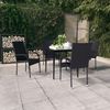 vidaXL 5-tlg. Garten-Essgruppe Schwarz 3099396 Bild 2