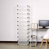 Woltu Schuhkommode, DIY Schuhschrank mit Tür, 10 Fächer aus Kunststoff Bild 3