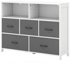 COSTWAY Sideboard, mit 5 klappbaren Schubladen & Regal, Holz, 100 x 30 x 78 cm Bild 4