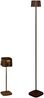 SET Akku Stehlampe 120cm & Tischleuchte 36cm für Outdoor kabellos Rostoptik Bild 2