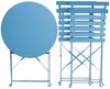 SVITA Balkonmöbel Bistroset Stuhl Tisch Garten Bistro Cafe Metall Klappmöbel Set Blau Bild 2