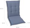 GO-DE Gartenstuhlauflagen mittellehner 108 x 50 x 7 cm blau Bild 2