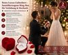 BAYLI Schmucketui 2 Stück Ringbox Verlobungsringe – Ringetui Herz Rot mit Rose – Ringsch Bild 4