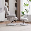 YakoHome Relaxsessel Grau mit Metallfuß und Fußhocker – 110 x 78 x 112 cm Bild 3
