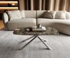 Couchtisch Edge Boot 100x50 cm Keramik Emperador Extra Lucidato Dunkelbraun Sarity Edelstahl gebürstet Bild 2