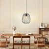 ZMH Pendelleuchte Esstisch Hängeleuchte Vintage - Pendellampe E27 Decken Hängelampe Schwarz Metall Rund Hängend wohnzimmerlampe Küche Schlafzimmer Ohne Leuchtmittel Bild 3