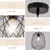 ZMH Pendelleuchte Esstisch Hängeleuchte Vintage - Pendellampe E27 Decken Hängelampe Schwarz Metall Rund Hängend wohnzimmerlampe Küche Schlafzimmer Ohne Leuchtmittel Bild 4