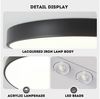 style home LED Deckenleuchte Flach Rund Deckenlampe aus Metall, Warmweiß 3000K, 24W/36W/48W, LED fest integriert, nicht dimmbar, Warmweiß 3000K, Schwarz 50*50*4cm für Schlafzimmer Wohnzimmer Küche Büro Flur Diele Bild 4