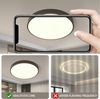 style home LED Deckenleuchte Flach Rund Deckenlampe aus Metall, Warmweiß 3000K, 24W/36W/48W, LED fest integriert, nicht dimmbar, Warmweiß 3000K, Schwarz 50*50*4cm für Schlafzimmer Wohnzimmer Küche Büro Flur Diele Bild 3