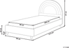 Kinderbett Regenbogen Samtstoff LANDEILLAU 90 x 200 cm Rosa Bild 2