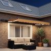 vidaXL Manueller Markisenrahmen mit LEDs Sand 3,5 x 2,5 m 3426004 Bild 3