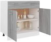 vidaXL Unterschrank mit Schublade Grau Sonoma 80x46x81,5 cm 815580 Bild 4