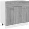 vidaXL Unterschrank mit Schublade Grau Sonoma 80x46x81,5 cm 815580 Bild 2