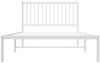 vidaXL Bettgestell mit Kopfteil Metall Weiß 107x203 cm 350927 Bild 5