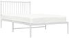vidaXL Bettgestell mit Kopfteil Metall Weiß 107x203 cm 350927 Bild 4