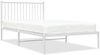 vidaXL Bettgestell mit Kopfteil Metall Weiß 107x203 cm 350927 Bild 2