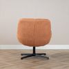Bronx71 Sessel mit Hocker Santa Leinen drehbar kupfer Bild 4