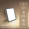 B.K.Licht - LED Deckenlampe mit indirektem Licht, Flach, Neutralweißes Licht, IP44, Panel, LED Lampe, Deckenleuchte, Badezimmer Lampe, Wohnzimmerlampe, Küchenlampe, 24 x 24 x 3 cm, Schwarz Bild 4