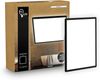 B.K.Licht - LED Deckenlampe mit indirektem Licht, Flach, Neutralweißes Licht, IP44, Panel, LED Lampe, Deckenleuchte, Badezimmer Lampe, Wohnzimmerlampe, Küchenlampe, 24 x 24 x 3 cm, Schwarz Bild 3