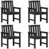 vidaXL Gartenstuhl 4 pcs Schwarz 65,5 x 59 x 88 cm Polyethylen 3335796 Bild 2