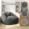 HomeMiYN Sitzsack Weicher Riesen Sitzsack aus Cord – Sessel fürs Wohnzimmer „Birne“ Bild 2